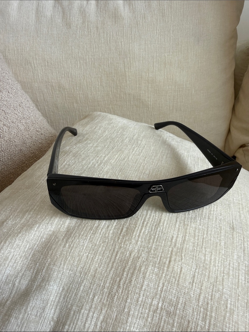Balenciaga Black Shield Sunglasses